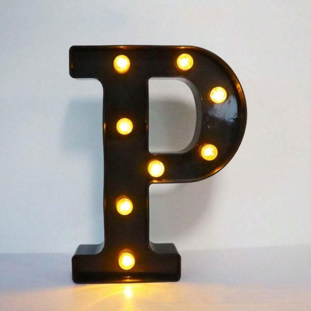 1PC 21.8cm LED Letter Light Luminous Letter and Number Night Light Suitable for Home Bar Wedding Birthday Party Decoration