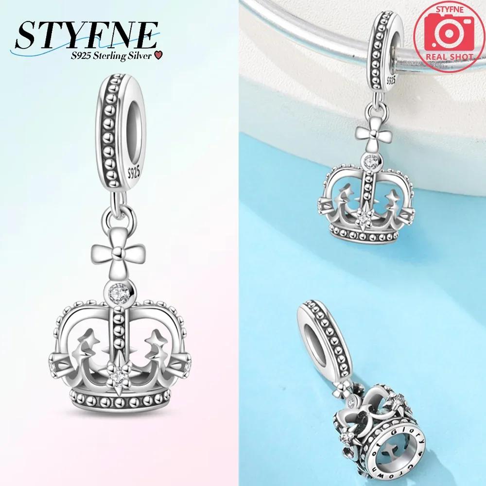 

Новые медные шармы сверкающая подвеска в виде принцессиной короны подходят для оригинальных браслетов DIY женское ожерелье ювелирные изделия подарки на день рождения