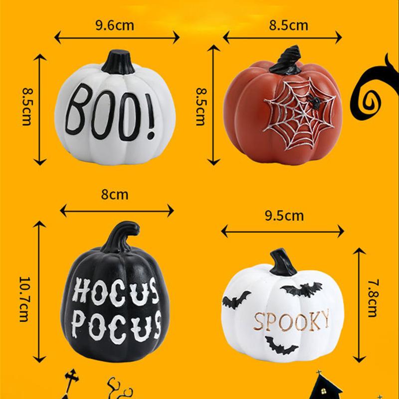 Halloween Kürbis Harz Ornamente Horror Atmosphäre Dekor Requisiten Festival Party Desktop Dekoration Handwerk für Home Garten