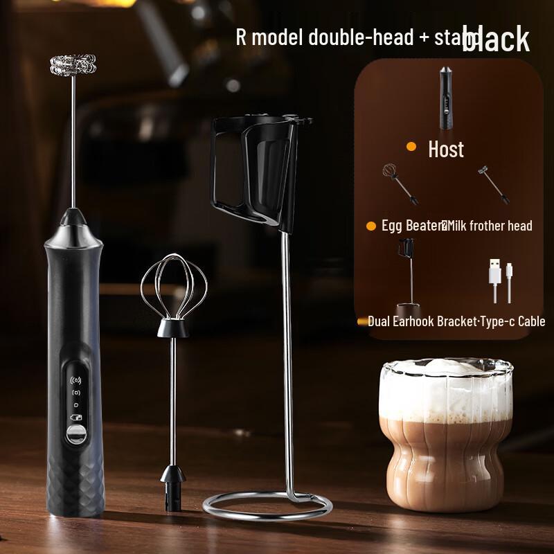 ZISIZ Dual-Head Handheld Electric Whisk & Milk Frother