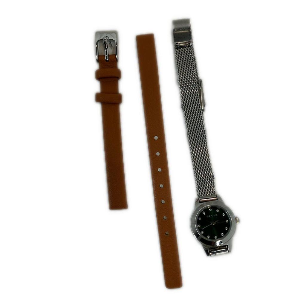 Used Bering Watch Changes Leather&Mesh 11119-509 Quartz Black Ladies BERING