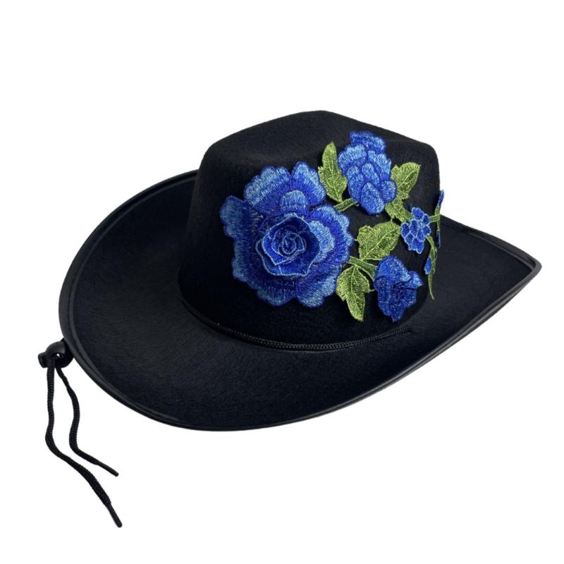 

Day of the Death Hat for Party Night Club Roll Brims Hat Festival Headwear Stage Costume Hat Adult Stage Props Headpiece