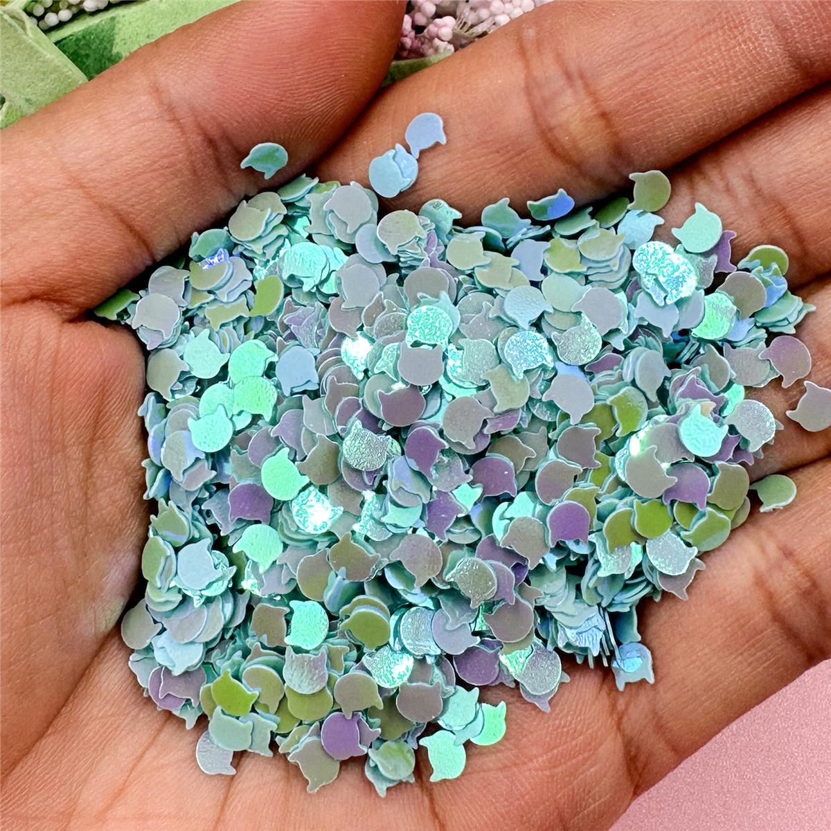 

Ювелирные изделия на голову DIY изготовление ювелирных изделий с головой кошки 3,6*3,8 мм для одежды, акриловые свободные бусины с блестками, новинка, высокое качество 30g синий