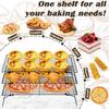 1 Stück stapelbares Kühlregal-Set | Gusseisen, Antihaftbeschichtet, Spülmaschinenfest, Ideal zum Kochen, Backen, Grillen, Ofen- und Spülmaschinengebrauch, -sicher, Schwarz