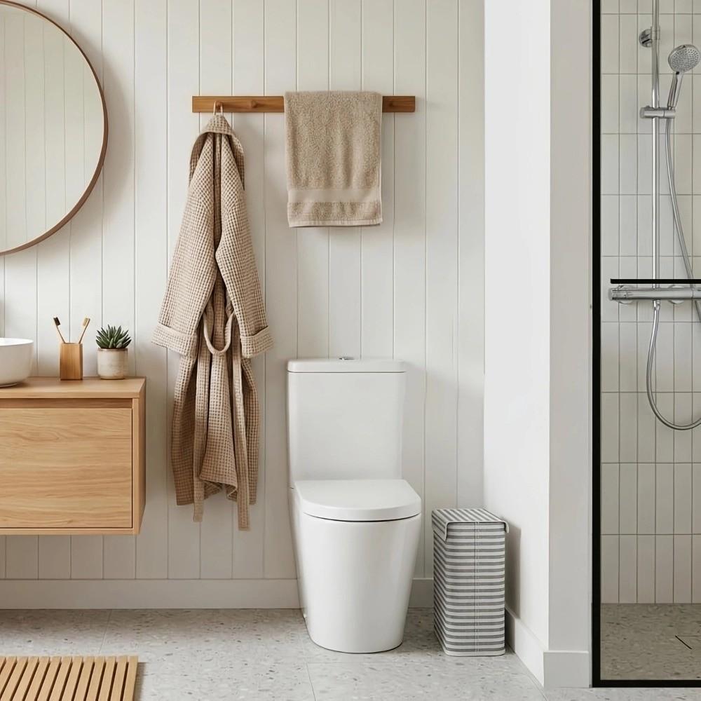 Stripe Printed Storage Basket Foldable Laundry Basket Toilet Paper Holder Home