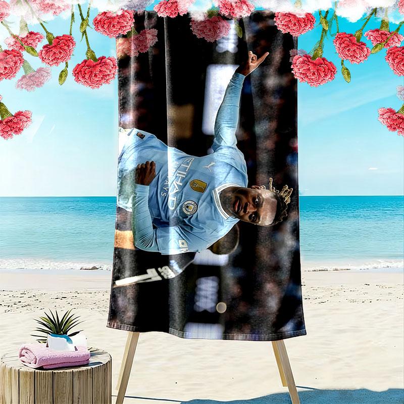 Jeremy Doku Print Beach Towel, Large Soft Quick Dry Towel for Beach Camping Swimming