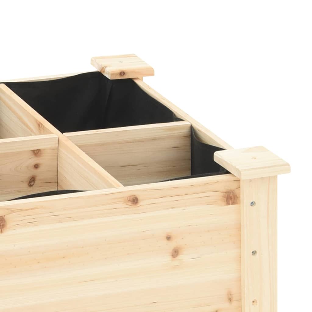 Garden Planter with Shelf Beige 71 X 37 X 76.5 Cm