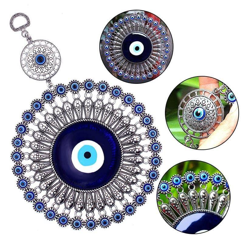 Kovová závěsná/dveřní dekorace Zlé oko Odvrací špatnou energii Přináší bohatství Štěstí Barevná glazura Slitina Zlé oko Závěsná ozdoba, Dekorace Zlé oko,