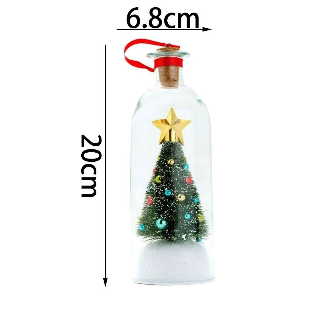 Recordable Christmas Tree Message Bottle Christmas Tree Ornaments Christmas Props Snowy Scene in Nostalgic Bottle