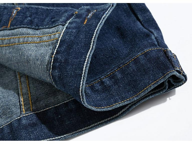 Gilet da moto in denim coreano slim fit taglie forti da uomo - Giacca senza maniche strappata alla moda
