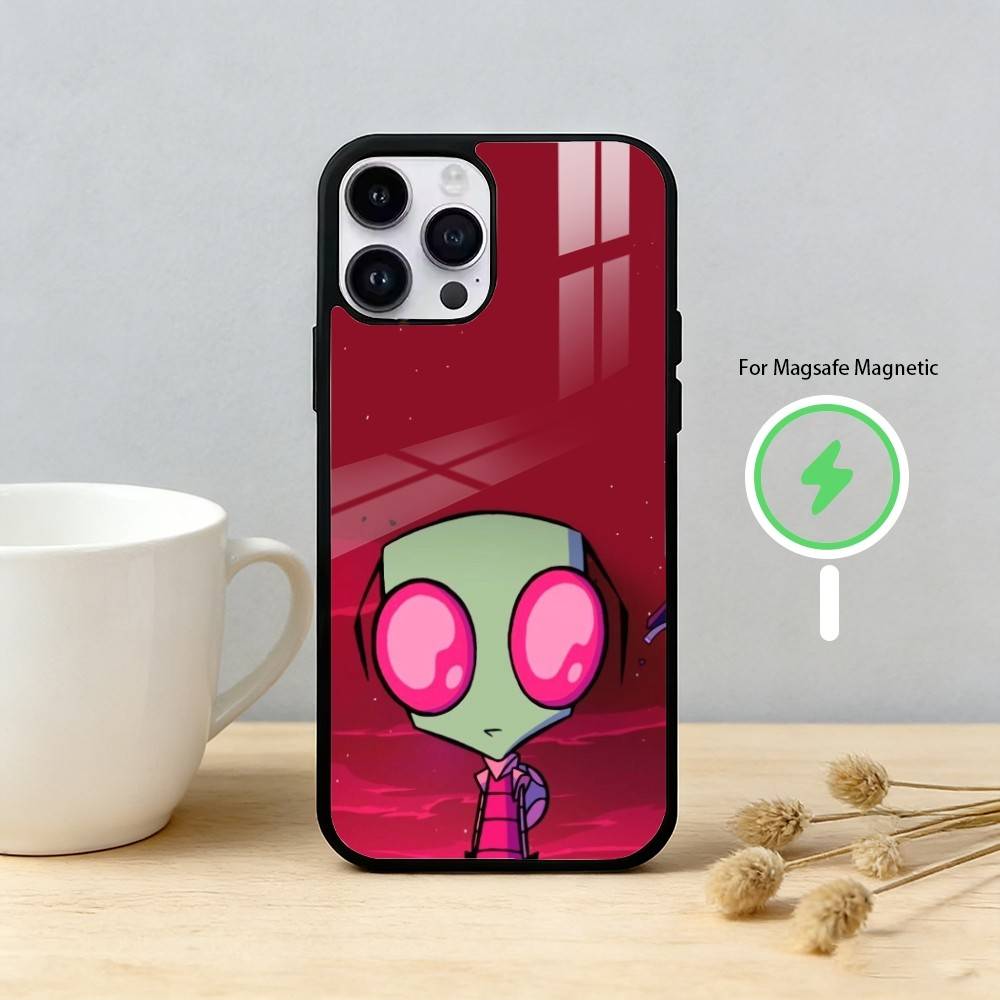 Cartoon I-Invader Zim Gir Phone Case For iPhone 17/16/15/14/13/12/Plus/Pro/Max for Magnetic Wireless Charging