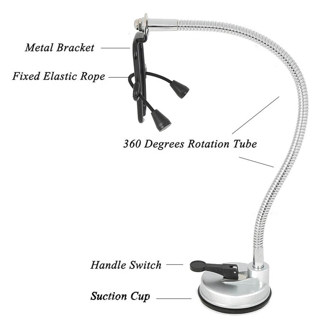 360 Degree Freely Rotation Hair Dryer Wall Holder Hands Free Hair Blower Stand Suction Cup