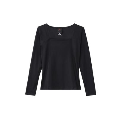 Fashionable Comfortable Breathable Casual Long Sleeve T-Shirt Women Tops Black FB5201-010