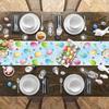 Easter Rabbit Eggs Butterfly Linen Table Runner Dresser Scarves Decor Spring Farmhouse Kitchen Table Runner Easter Decorations