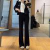 High-Waisted, Slightly Flared Casual Pants for Petite Women, 2026 Spring New Style, Workwear, Stretchy, Non-Tight-Fitting Sports Sweatpants