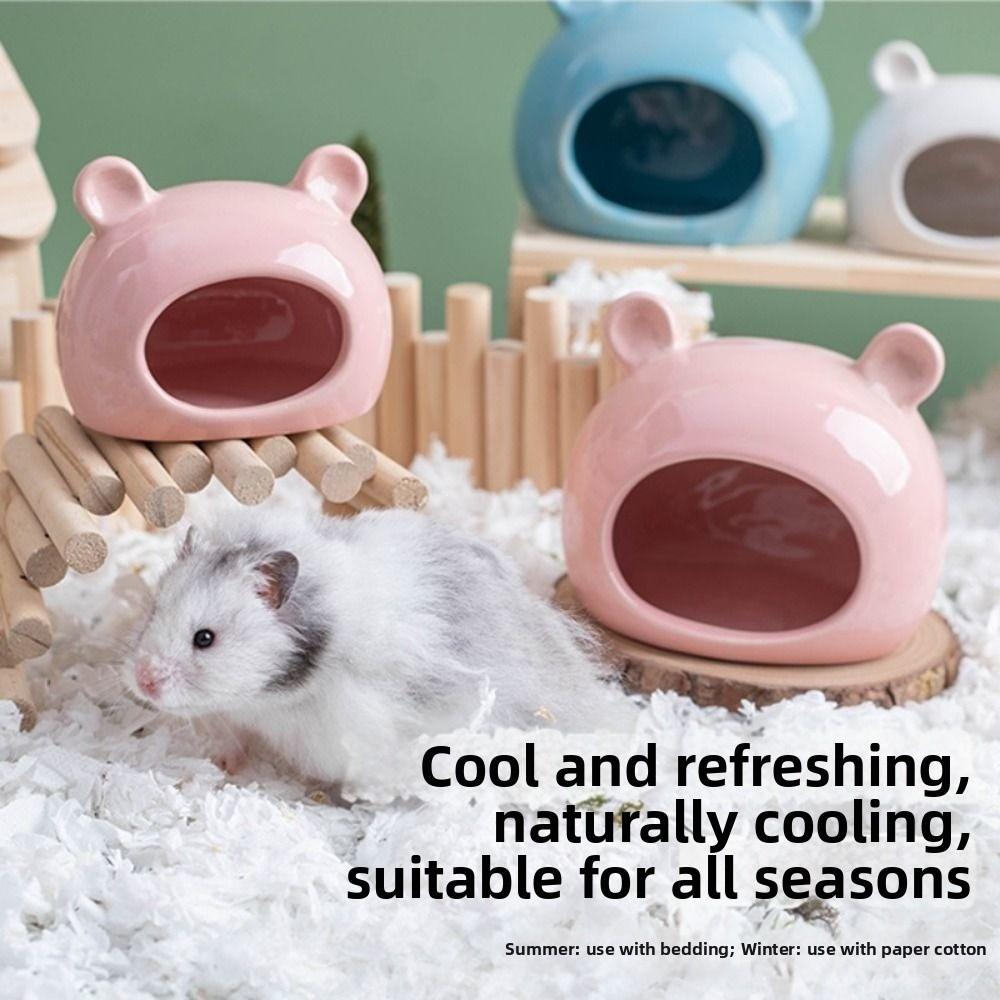Creative Hamster Ceramic Nest Ceramics Hut Ceramics Hamster House Hamster Bed Cage Accessory