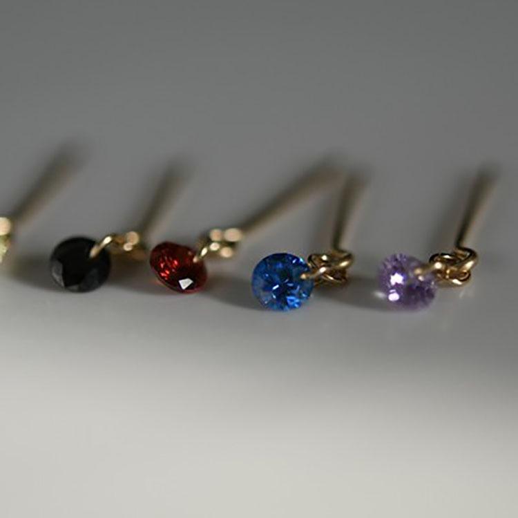 Gold-Plated Sterling Silver Zircon Stud Earrings – Fashionable & Versatile Women's Jewelry.