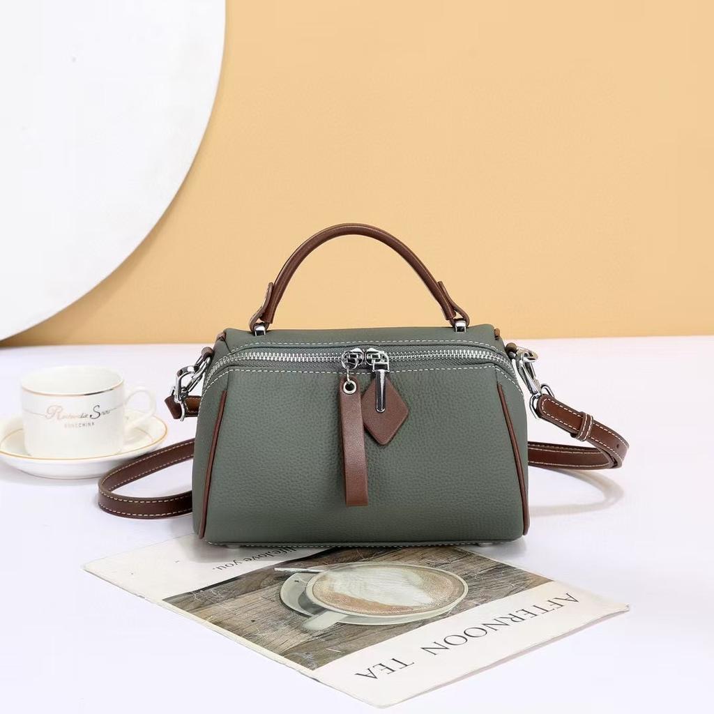 Small bag new women's fashion versatile mobile phone bag handbag Boston genuine leather women's bag messenger bag
