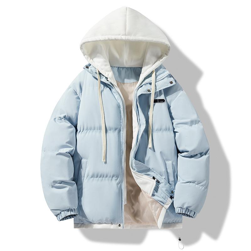 Fake Zweiteiler Modemarke Winter Baumwollmantel Neu Locker Warm Kapuzenjacke Kalt