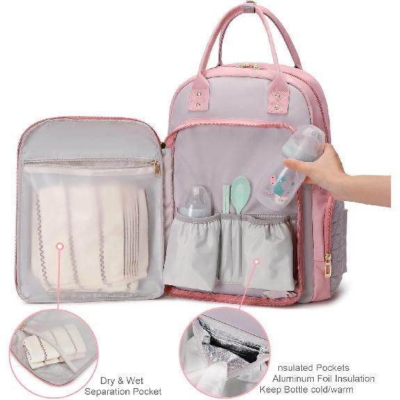 Diaper Bag Backpack Pink Baby Show Gifts For Girl Newborn Must Haves For Hospital