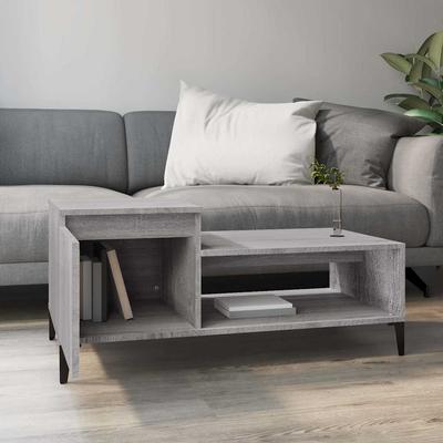 Coffee Table Gray Sonoma 100 X 50 X 45 Cm Engineered Wood