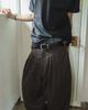 Kalagteo Herringbone Pleat Pants / Maroon