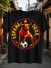 Spain 2026 Soccer Graphicred Bull Football And Circular National Bold Tournaunisext Spirit Tee Unisex Unisex All TShirt