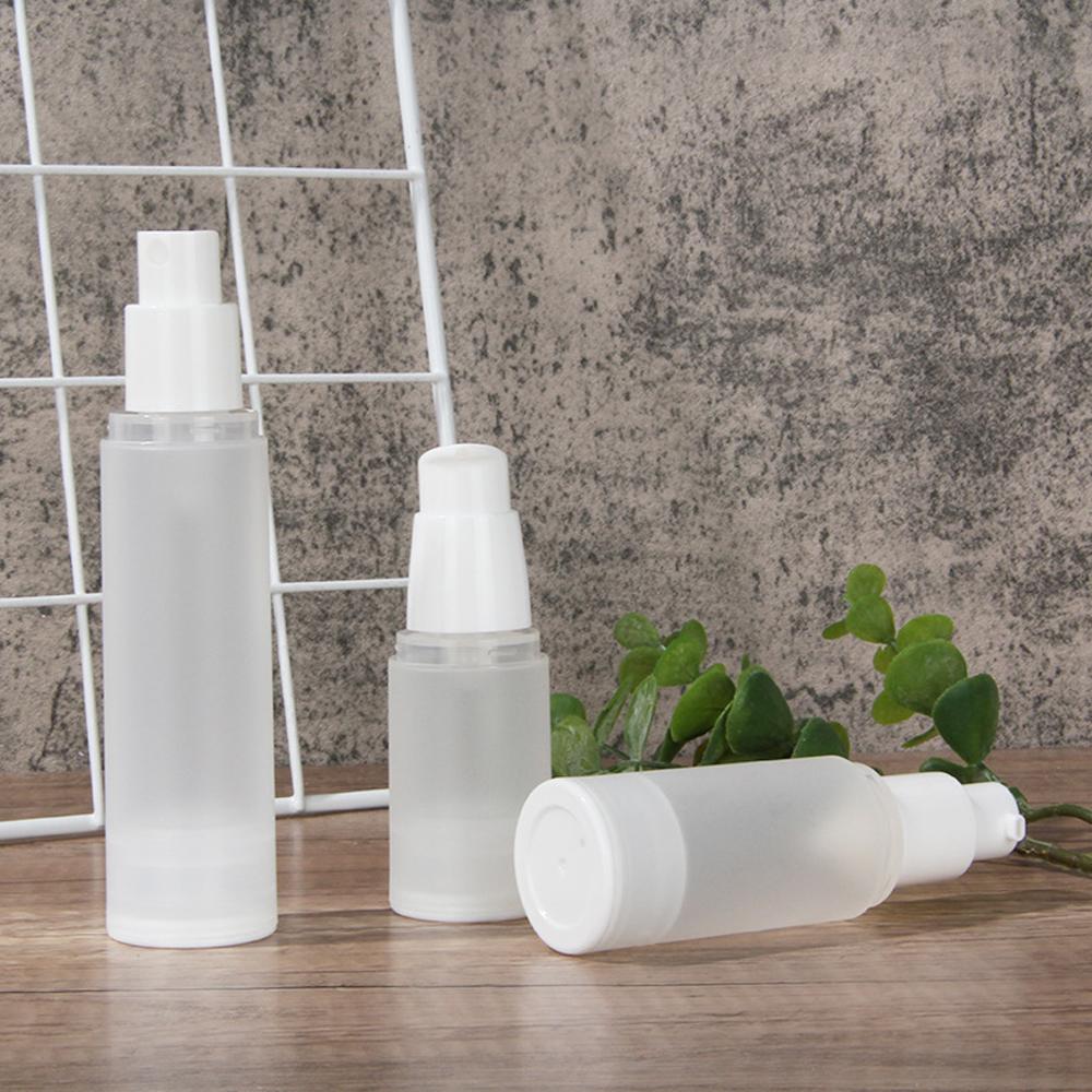 15/30/50/80/100ML Frosted Empty PP Vacuum Pump Lotion Bottles Dispenser Travel Cosmetic Container Refillable Spray Bottles