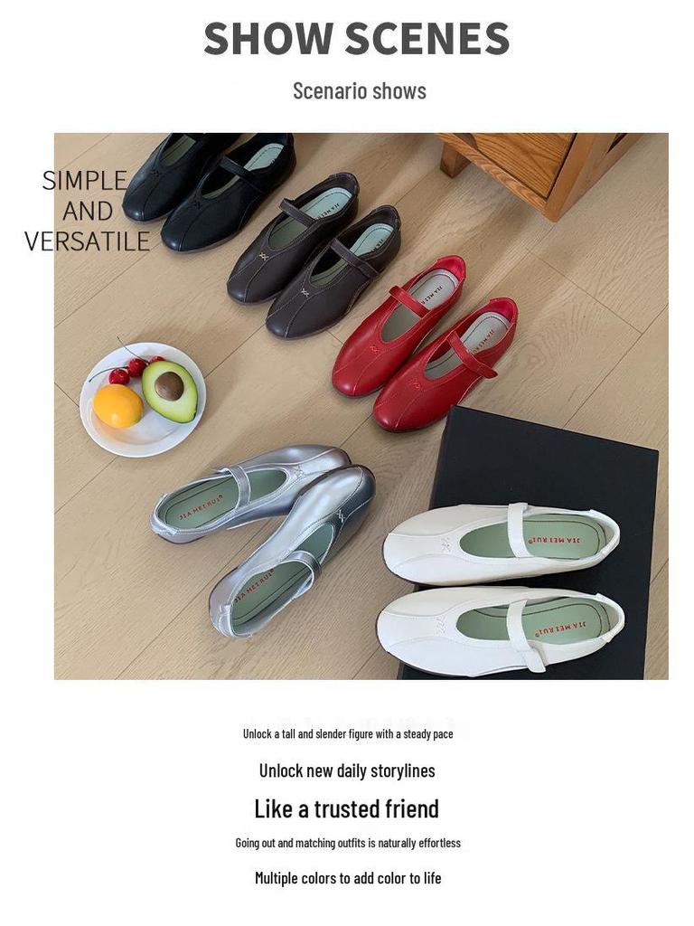 2025 Velcro Ballet Flats: Versatile One-Strap Soft Sole Casual Women's Shoes