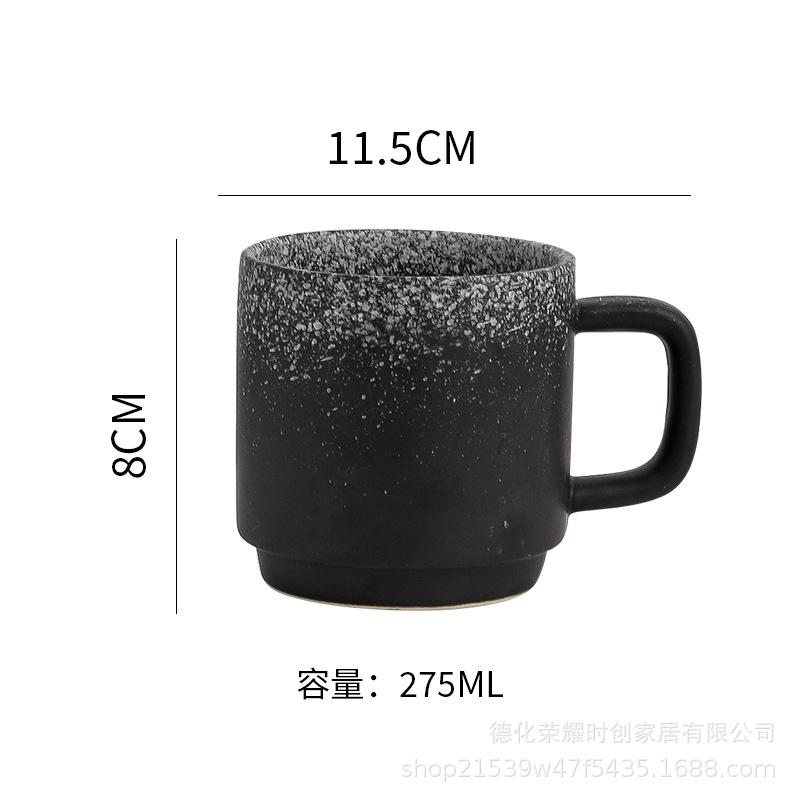 Ins Minimalist Ceramic Mug Water Cup with Lid Office Student Couple Mug European-style Literary Water Mug