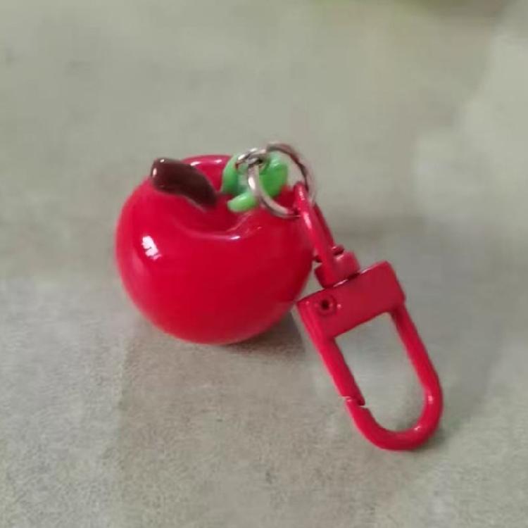 Cute Resin Fruit Keyring Artistic Design Personalized Accessory Stylish Bag Hanging Ornament For Teens Adults Gift