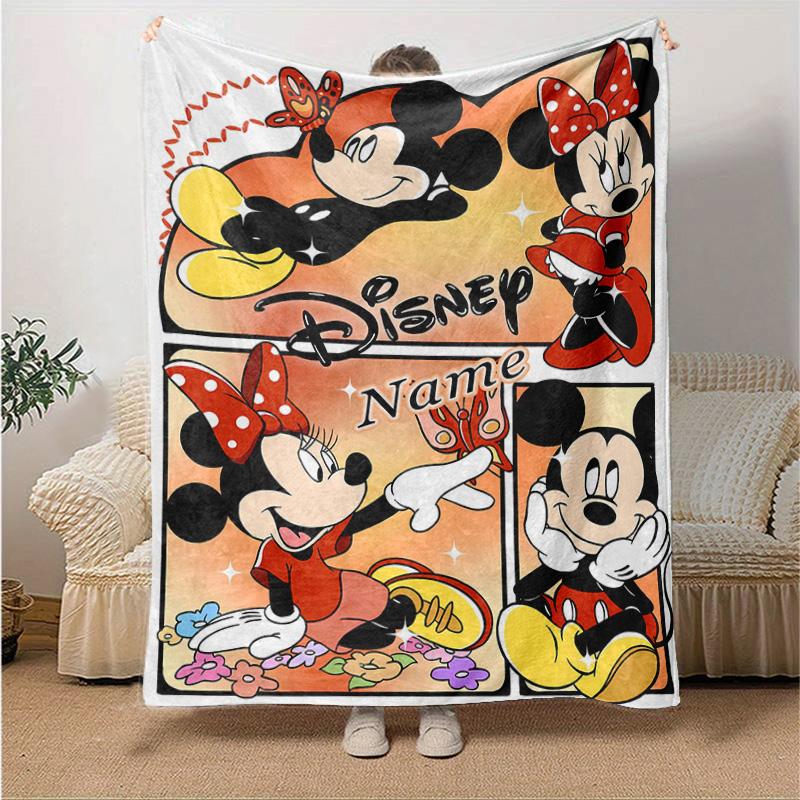 Custom 1pc Mickey Minnie Adventure Blanket, Soft And Comfortable Blanket, Casual Warm, Camping Travel Blanket, Birthday Gift Q910134