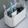 Portable Bathroom Toiletries Storage Rack Grid Toothbrush Racks Electric Toothbrush Storage Box
