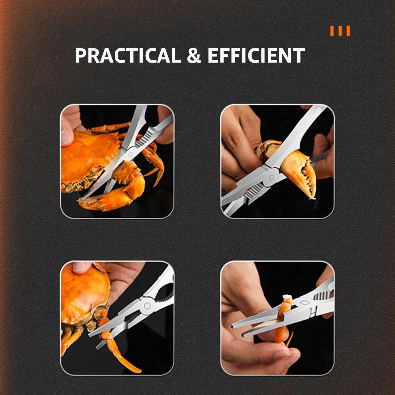 Super Quality 1-7Pcs Seafood Tool Sets, 304 Stainless Steel Lobster Crab Crackers Picks Spoons Set, Nut Crackers