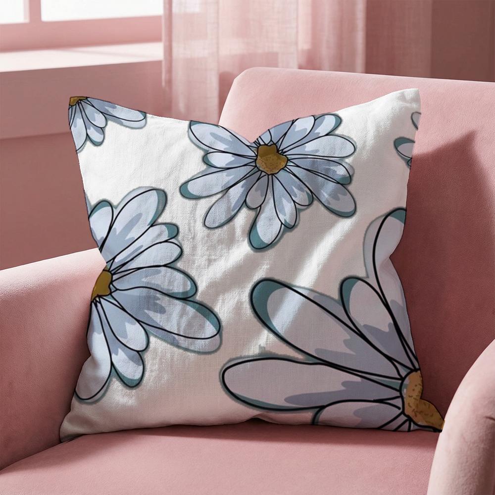 

Line Flowers Cushion Cover Multi-Scene Pillow Cover for Home & Car - Reversible, Soft & Durable for Daily Use 30cmx30cm