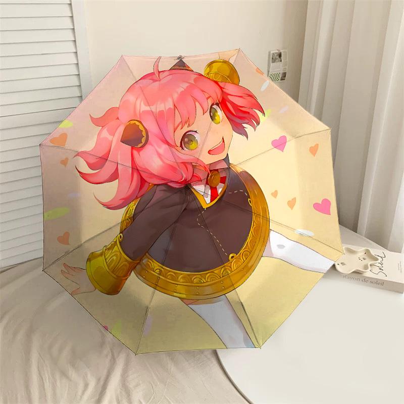 

1PC Pink-haired girl Umbrella-8-Rib Reinforced, Automatic Open, Lightweight & Durable, Cute Fashion Accessory for Outdoor-P63