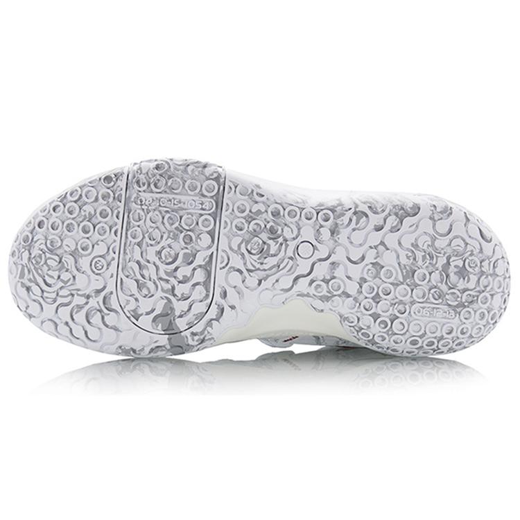 Li Ning Wade Fission 6 Slip Resistant And Abrasion Resistant Coverage Mid Top Basketball Shoes Men's White ABAQ031-2