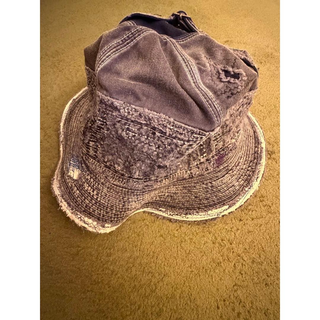 Used KAPITAL The Old Man and the Sea Hat Crushed Denim Indigo Dark Blue Rare