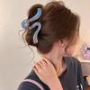 Trendy Hair Claw for Women with Large Wave Design, Shark Clip for Girls' Headdresses
