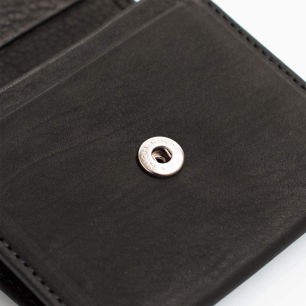 Calf Leather Coin Case Genuine Leather Coin Purse Made In Japan Black Mt18004 [Matsuoka Leather] Men's