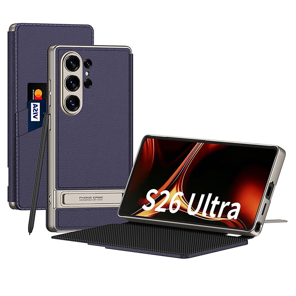 

GKK For Samsung Galaxy S26 Ultra Phone Case Hidden Kickstand Leather Flip Cover with Card Holder