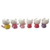 Kawaii 6pcs/set Hello Kitty Cartoon PVC Action Figure Cute Kids Toys Car Cake Decoration Model Children Gifts