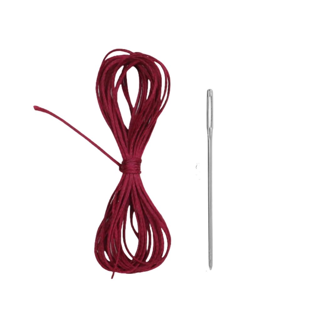 

Braiding Steering Wheel Cover Thread and Needle Kit Hand Sewn Leather Braid Tool вино красного