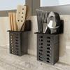 Plastic Wall Mount Storage Rack - Multi-Purpose Drying Organizer for Cosmetics Kitchen Utensils Pens No Installation
