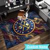 Custom Name Rug Denver Basketball Team Area Rug Suitable for Indoor And Outdoor,Carpets for Homes, Offices,Living Rooms,Home Decor,Christmas Gift