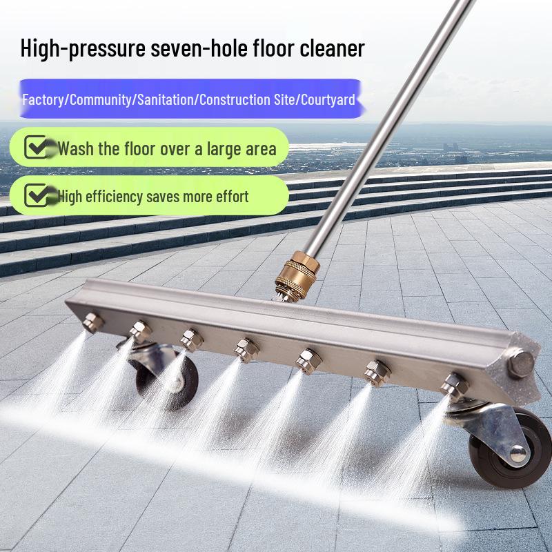 Efficient Push-Type High-Pressure Floor and Chassis Cleaner with Multi-Hole Disc