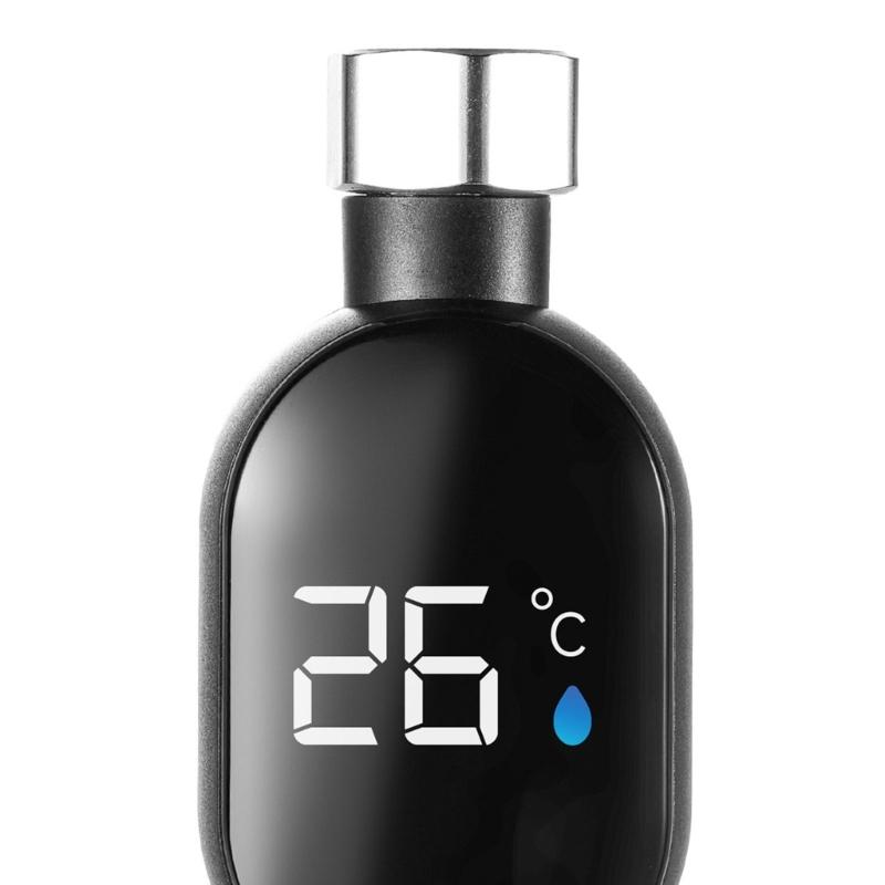 Intelligent LED Display Shower Water Thermometers Touch Control Real Time Monitoring Anti Scald Protecting