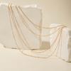 JMXD-Viral    Long Layered Chain Necklace for Women Stackable Minimalist Light Luxury Fashion Statement Jewelry Exaggerated Versatile