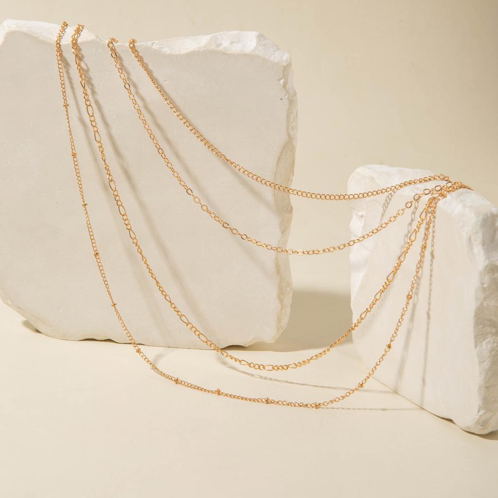 JMXD-Viral    Long Layered Chain Necklace for Women Stackable Minimalist Light Luxury Fashion Statement Jewelry Exaggerated Versatile