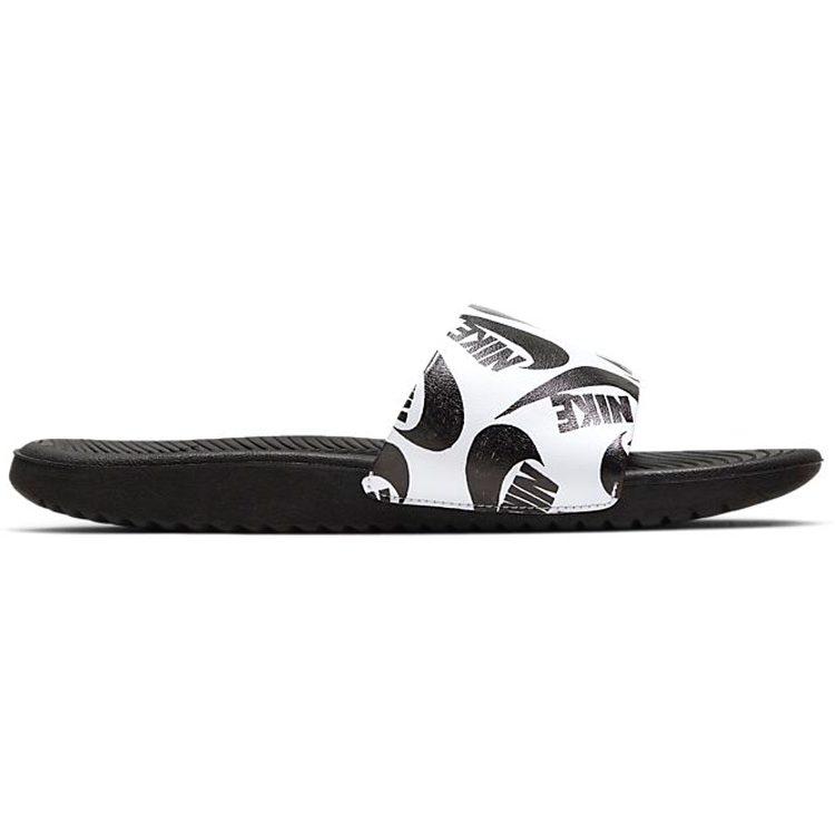 Nike Kawa Stitching Slippers Black White Kids' CT6619-100